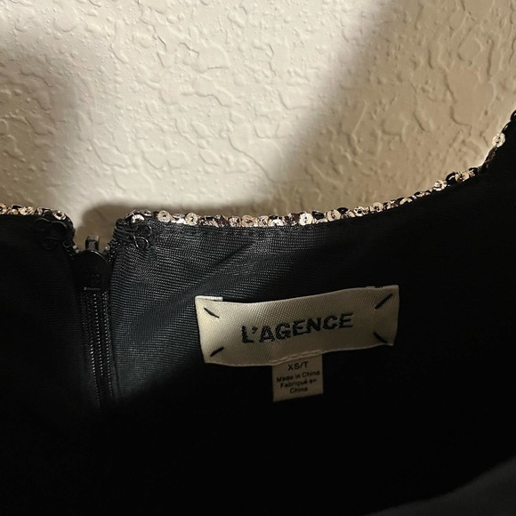 L’AGENCE Auden Fitted Sleeveless Stretch Dress Snakeskin XS Bodycon Mini - Picture 7 of 10